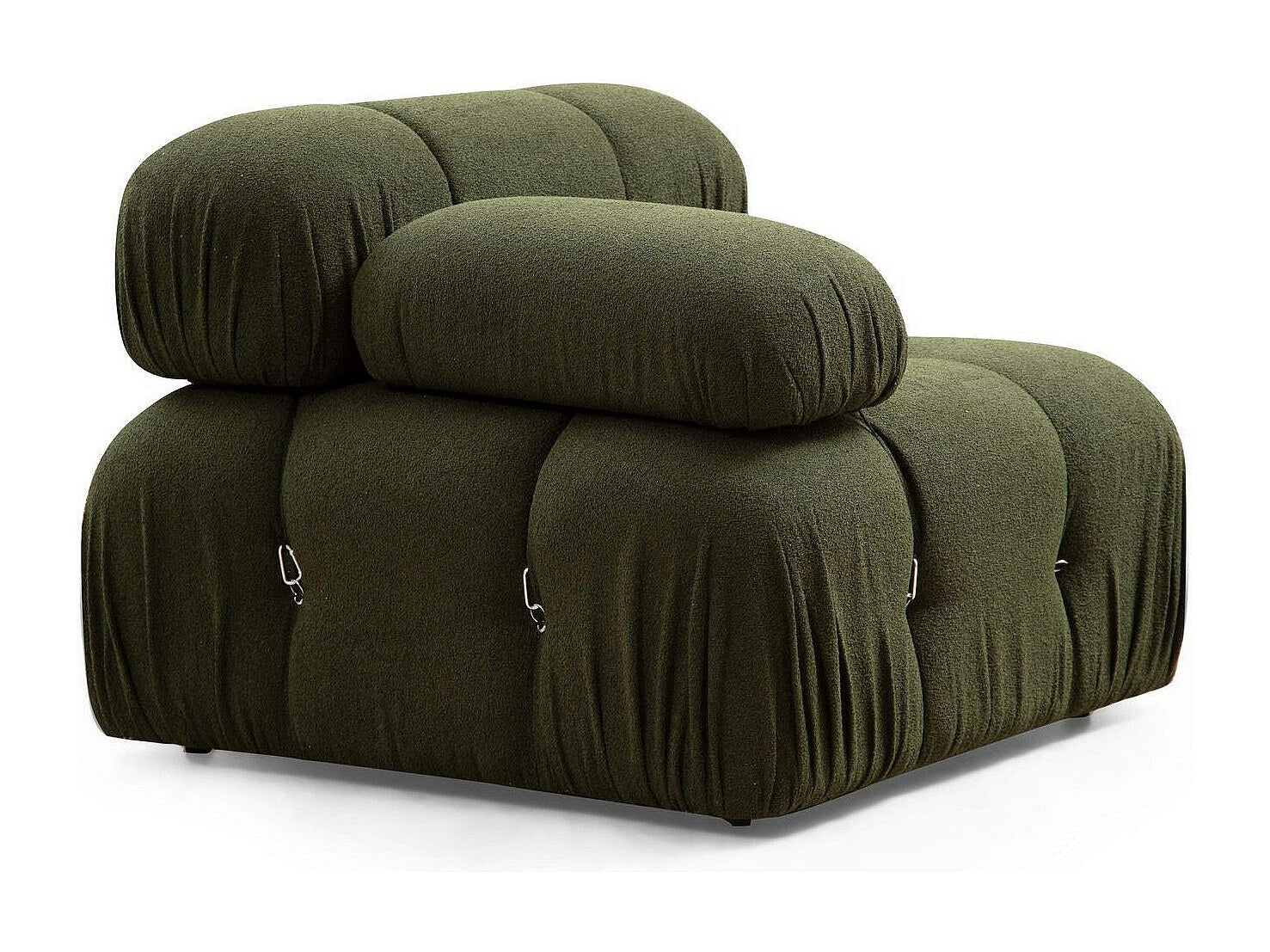 Angle pour canapé modulable vert tissu