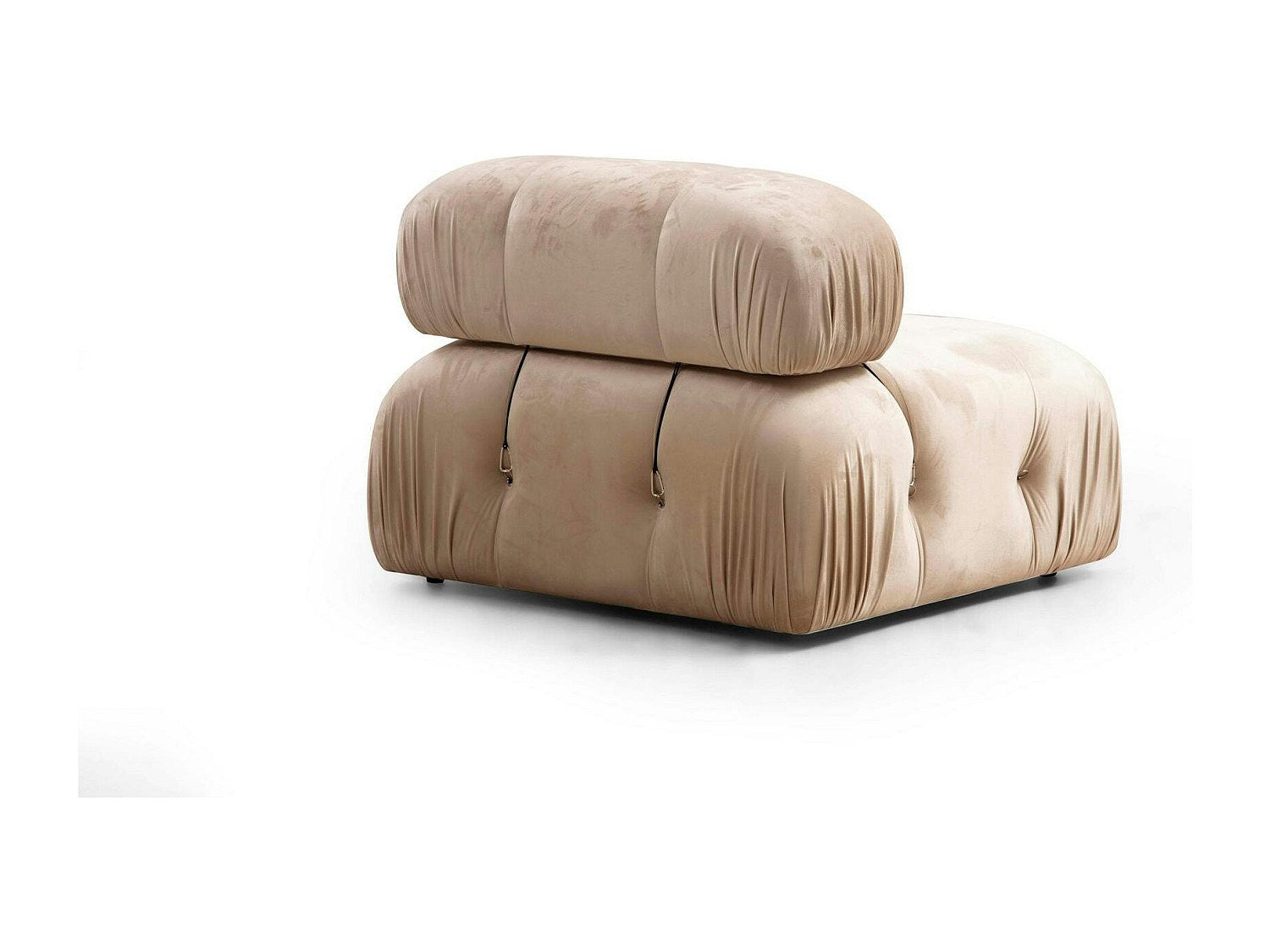 Canapé modulable 3 places beige velours