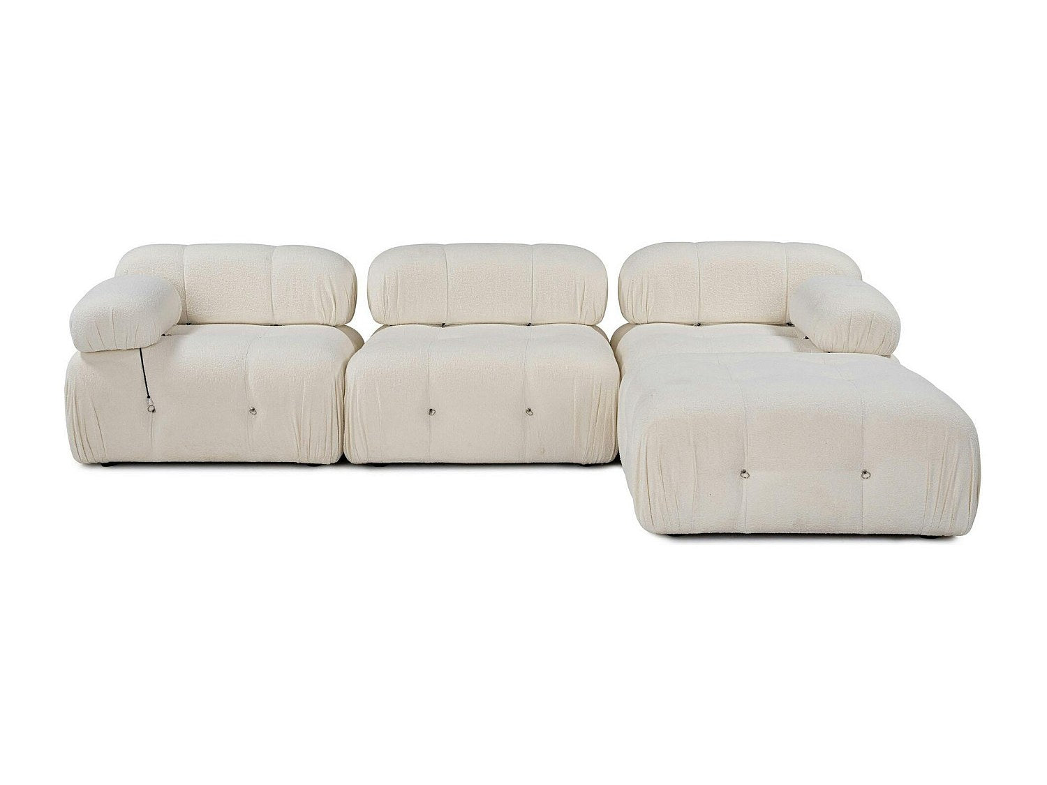 Angle pour canapé modulable blanc tissu