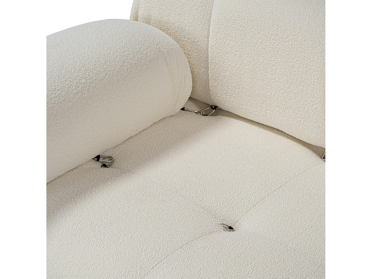 Angle pour canapé modulable blanc tissu