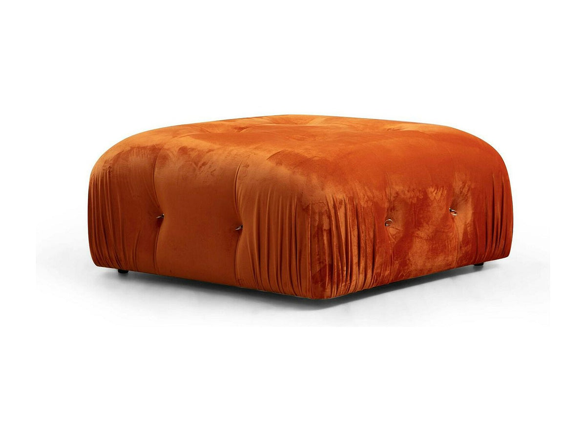 Angle pour canapé modulable orange velours
