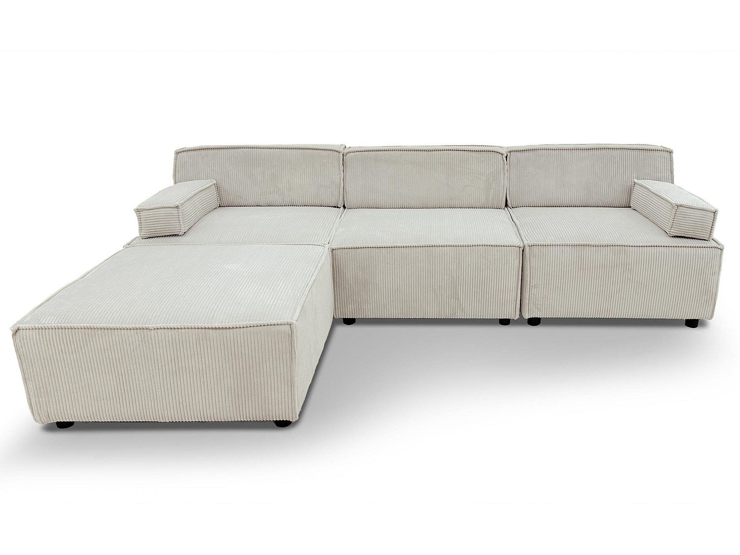 Canapé modulable beige velours