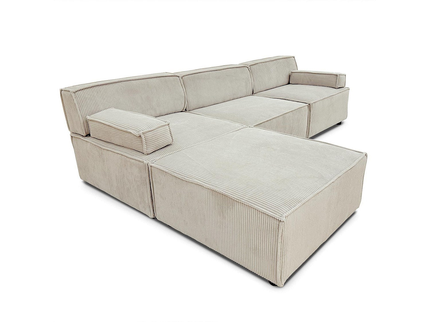 Canapé modulable beige velours