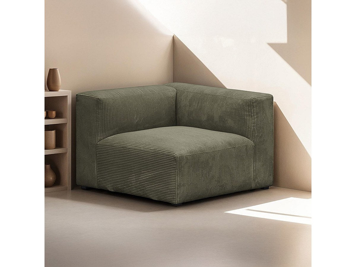 Chauffeuse modulable vert velours