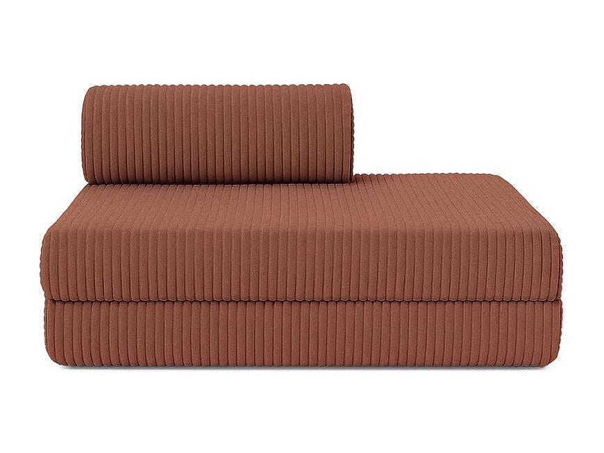 Canapé modulable convertible 2 places orange velours