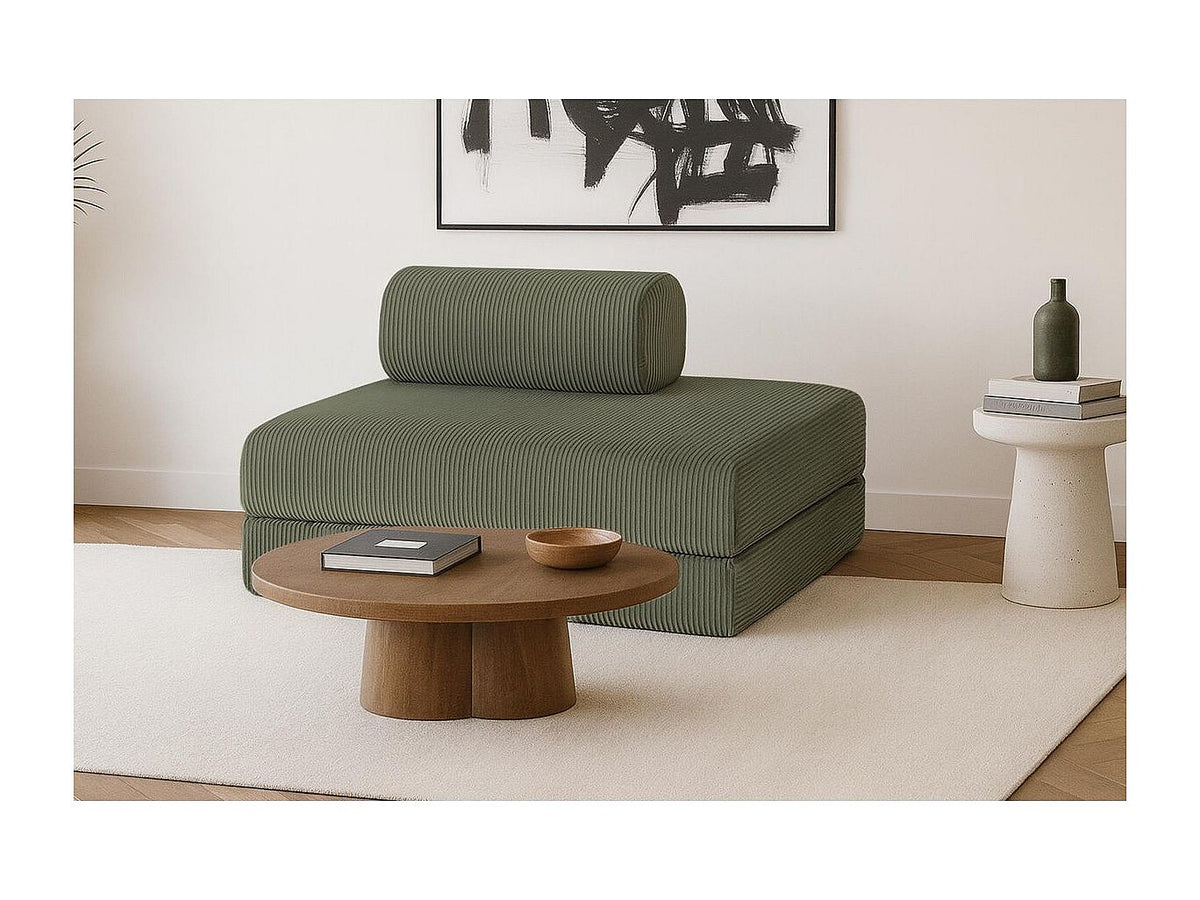 Canapé modulable convertible 2 places vert velours