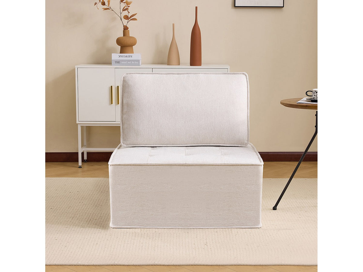 Canapé modulable beige tissu