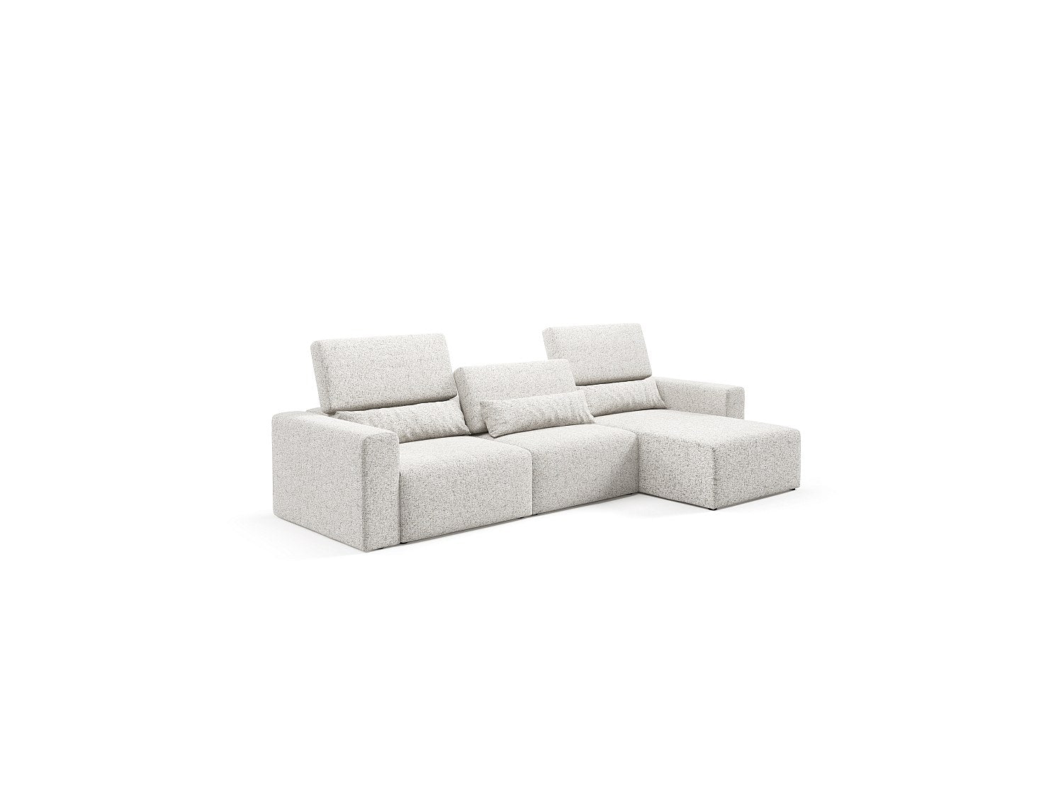 Canapé modulable vert tissu