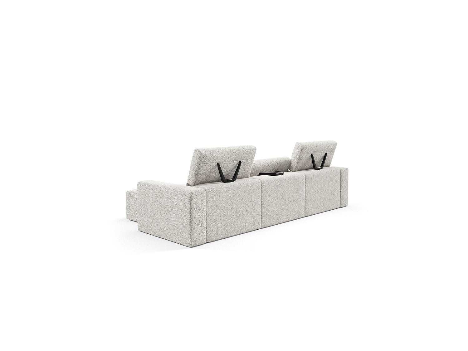Canapé modulable gris tissu