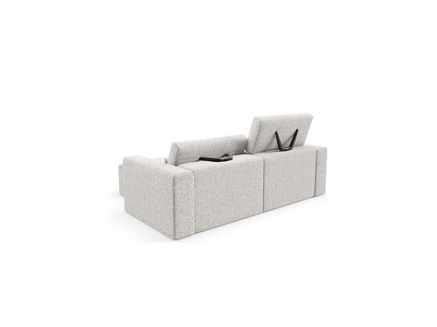 Canapé modulable beige tissu