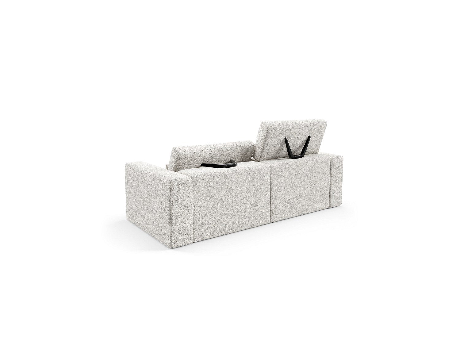 Canapé modulable gris tissu
