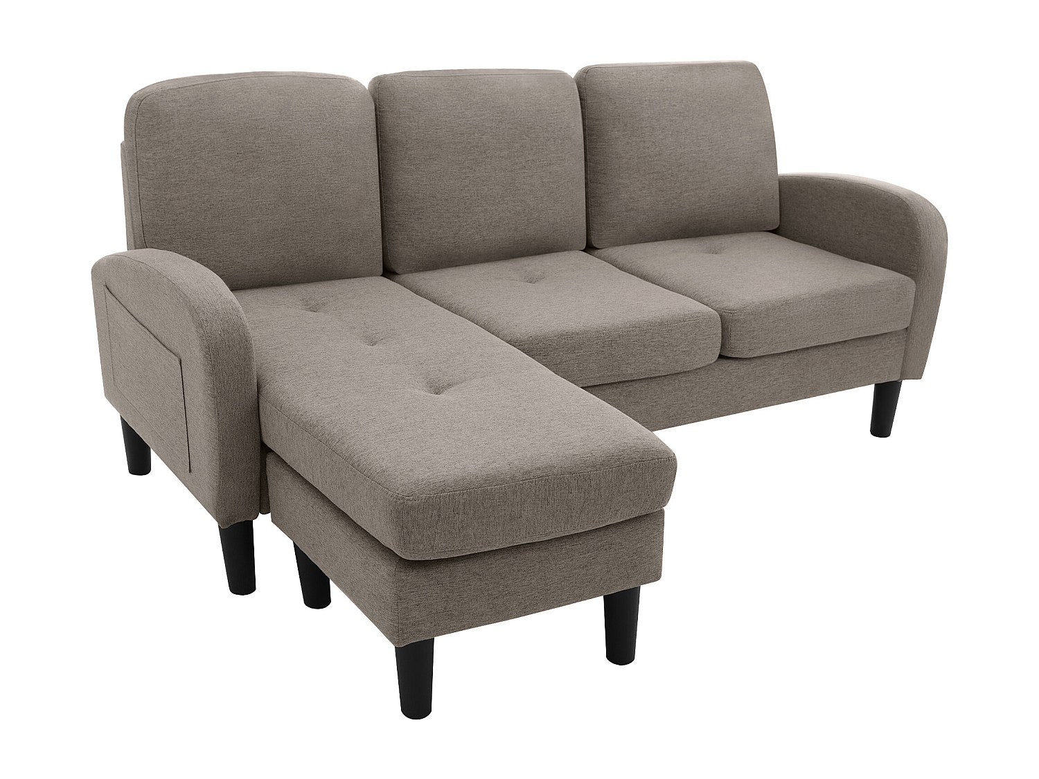 Canapé modulable gris tissu
