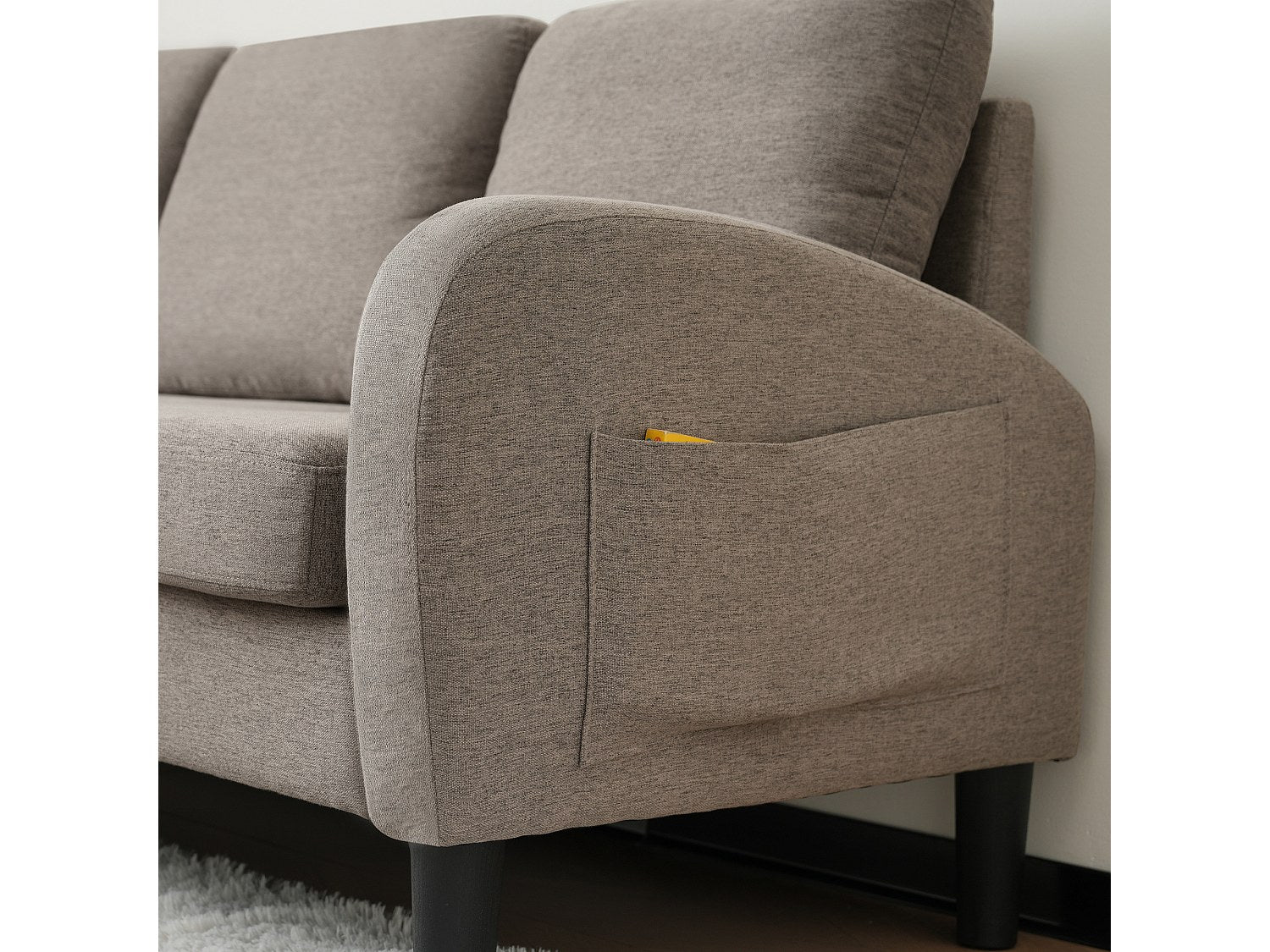 Canapé modulable gris tissu