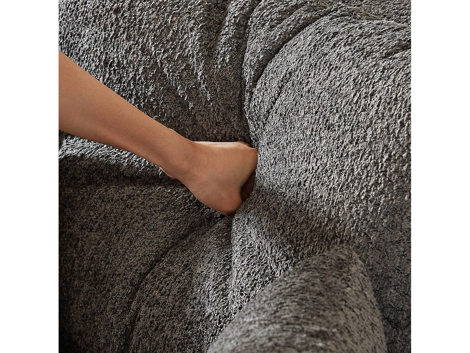 Canapé modulable gris tissu