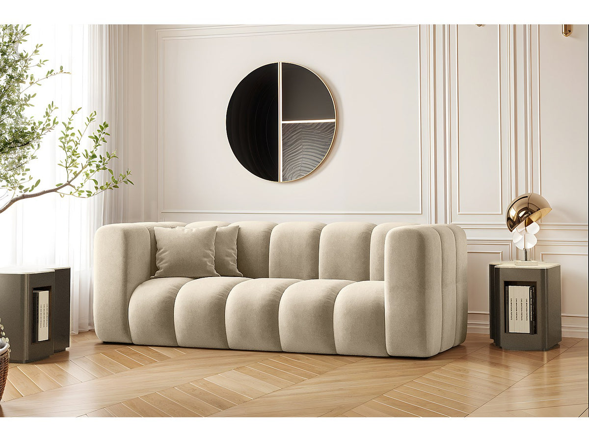 Canapé modulable beige tissu