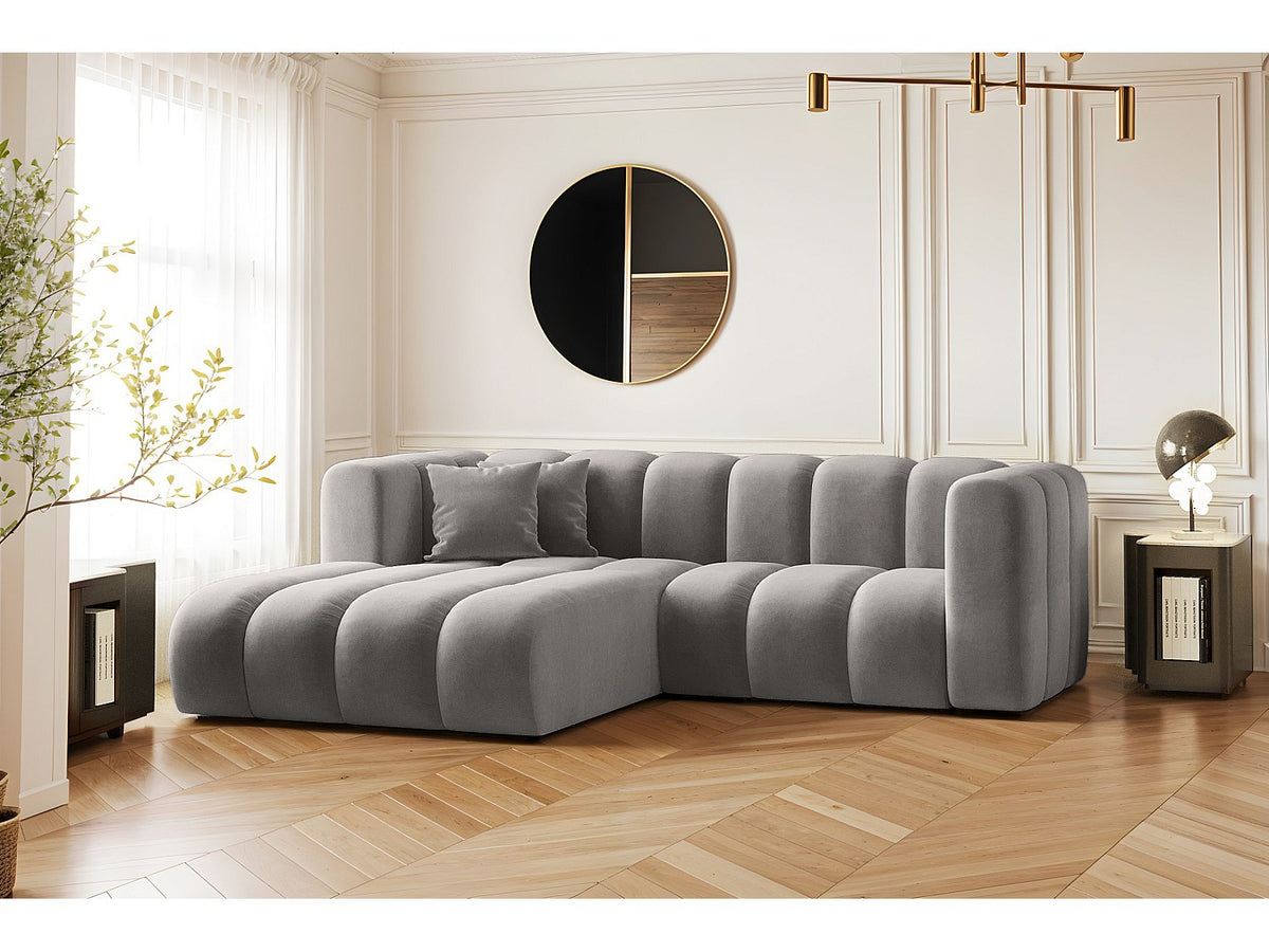 Canapé modulable gris tissu
