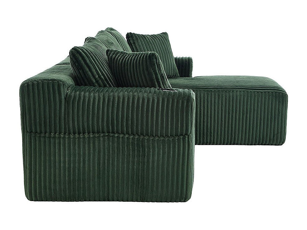 Canapé modulable 2 places vert velours