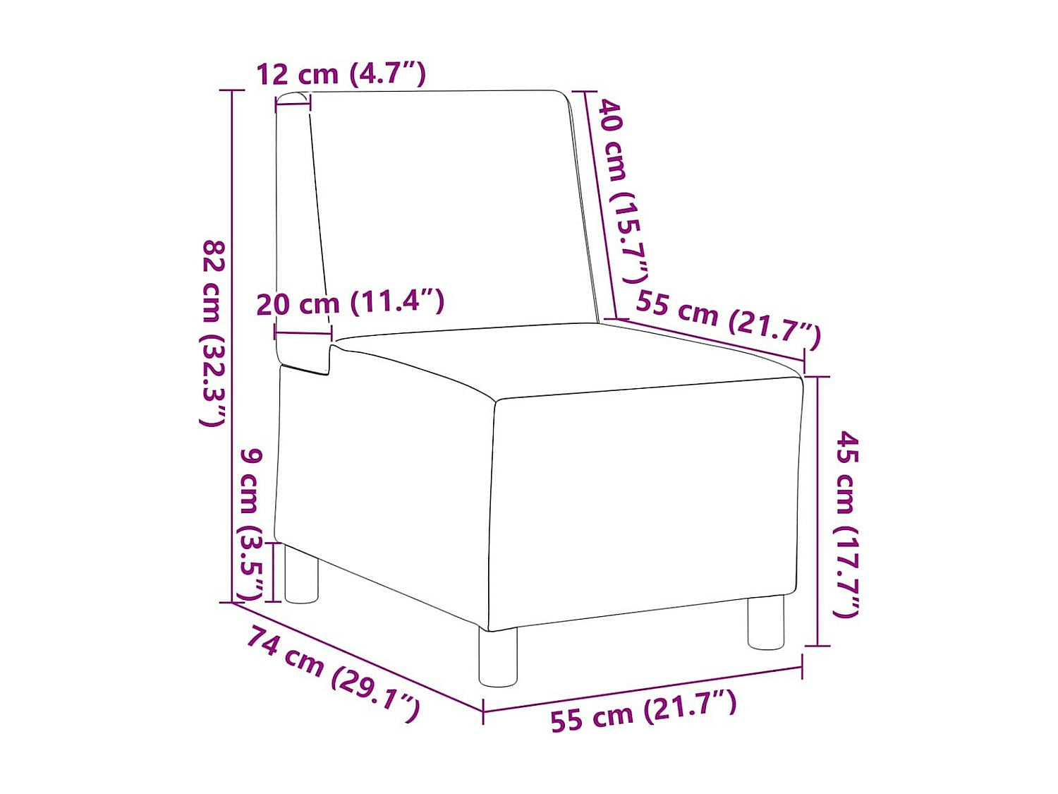 Canapé modulable gris tissu