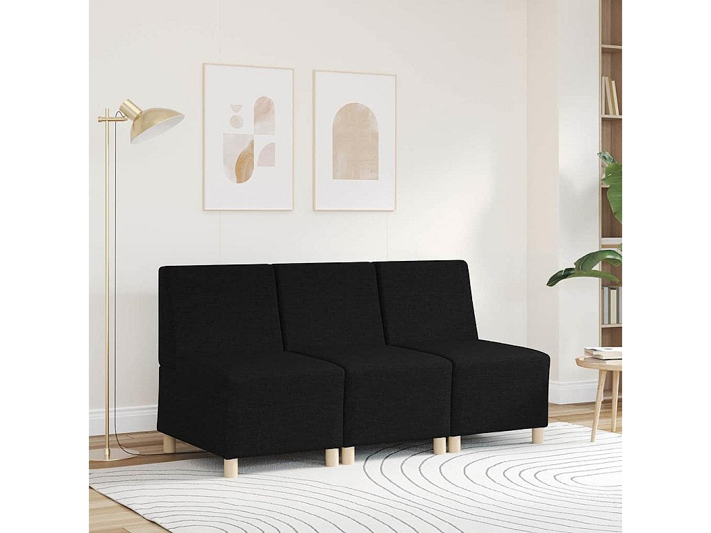 Canapé modulable noir tissu