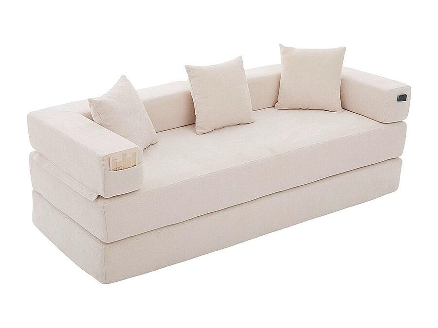Canapé modulable beige tissu