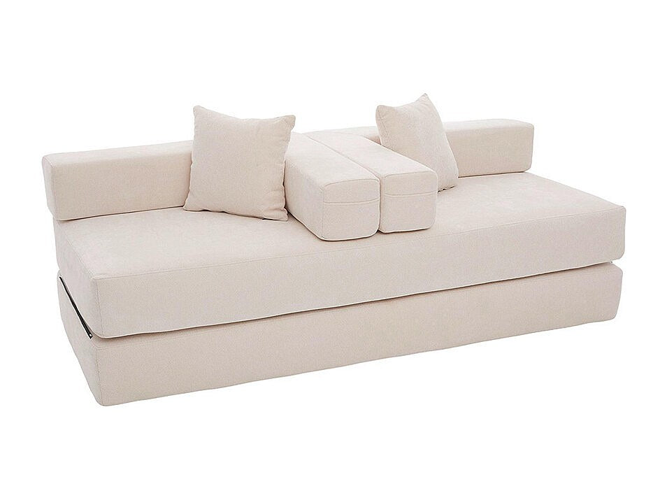 Canapé modulable beige tissu