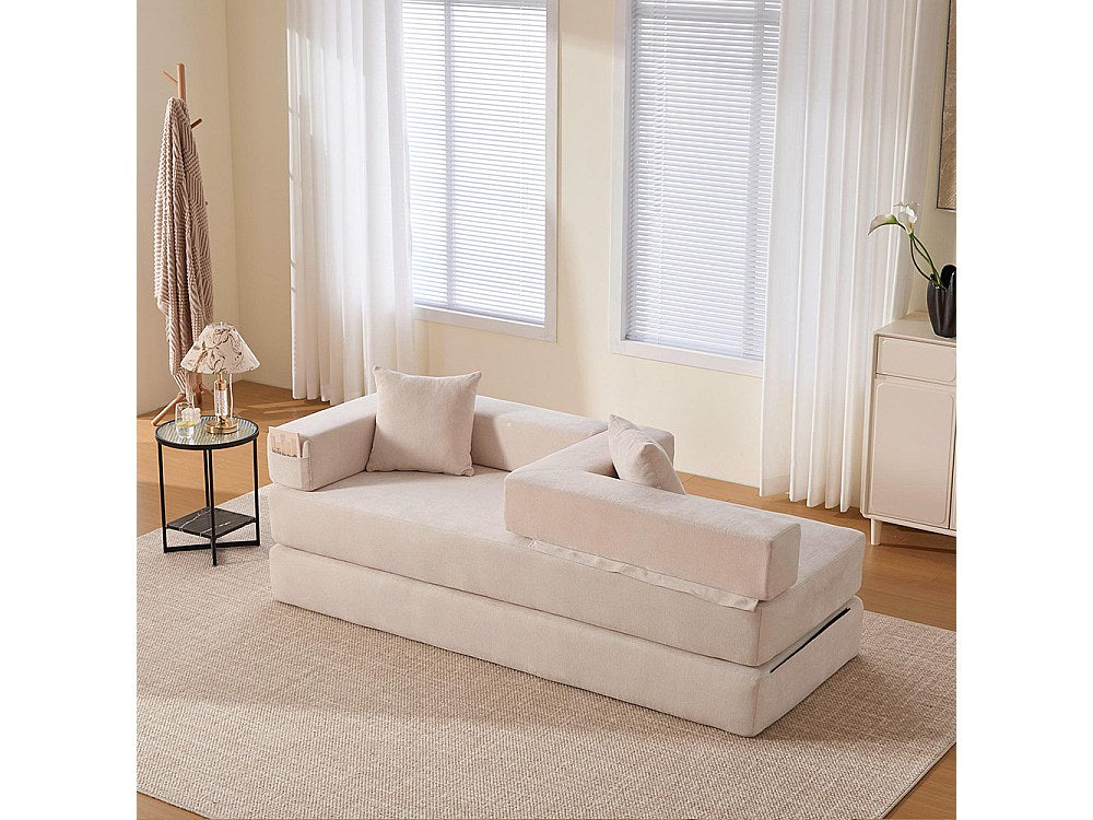 Canapé modulable beige tissu