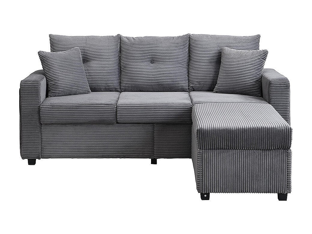 Pouf pour canapé modulable 3 places gris