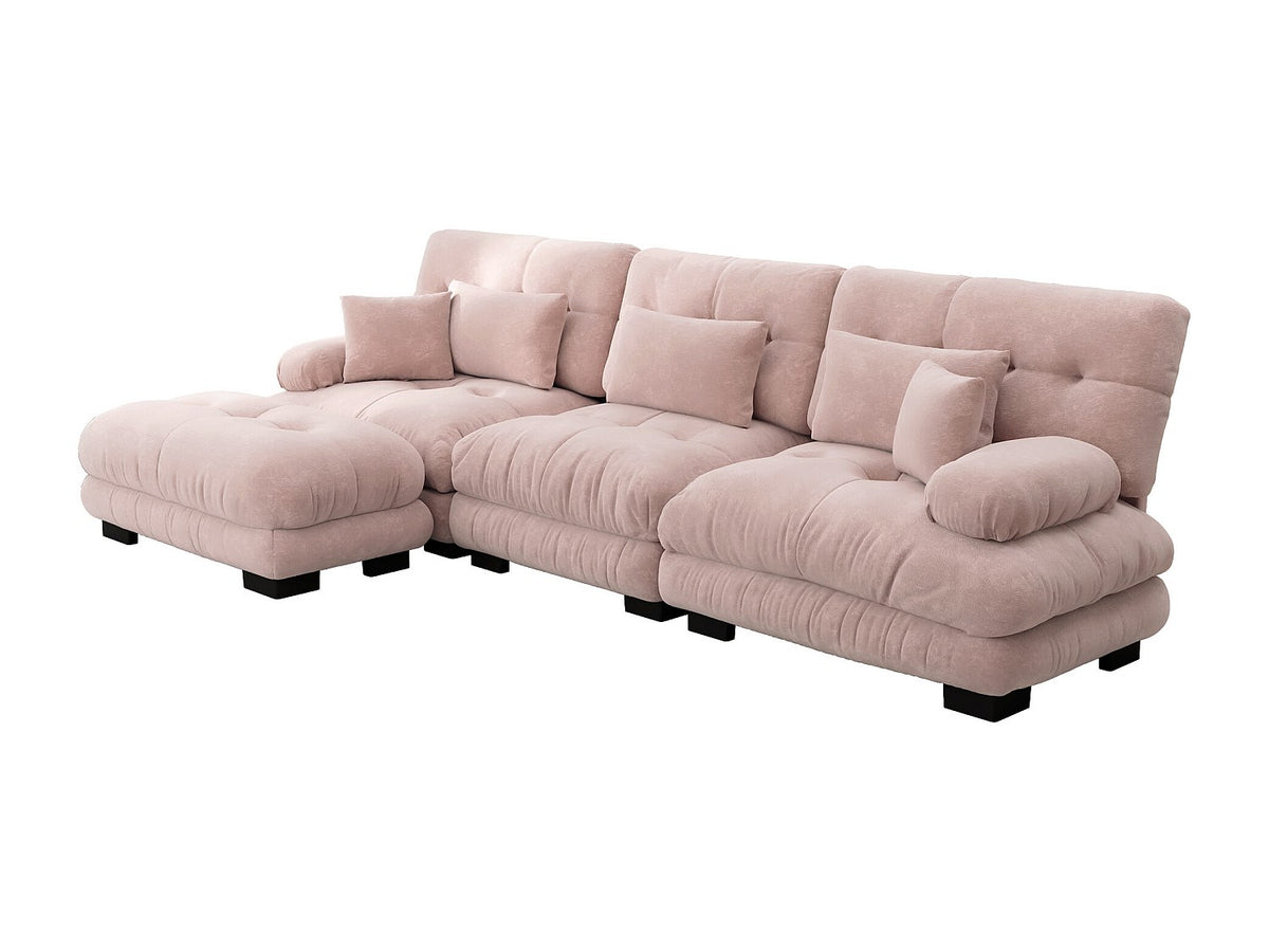Canapé modulable convertible rose