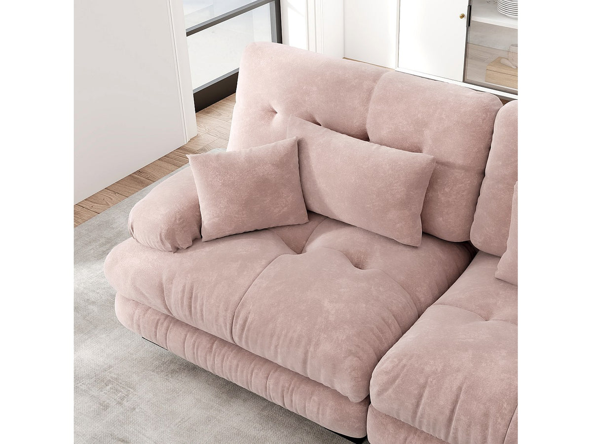 Canapé modulable convertible rose