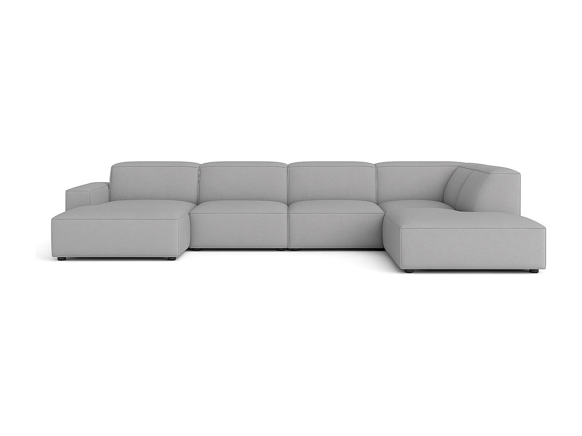 Canapé modulable gris tissu