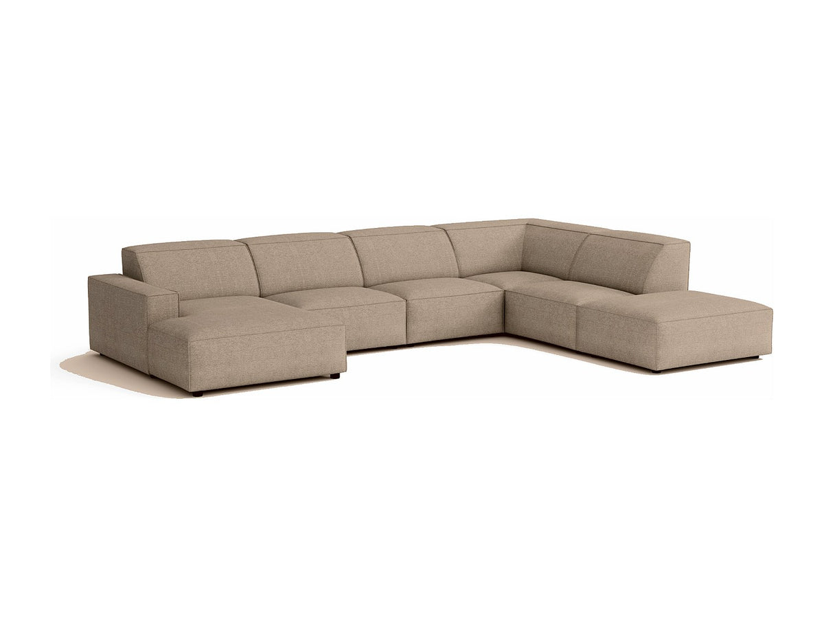 Canapé modulable beige tissu