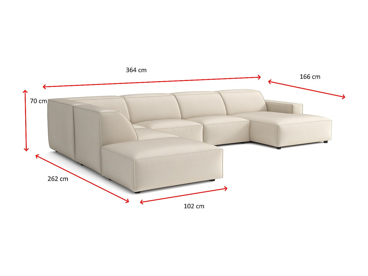 Canapé modulable marron tissu
