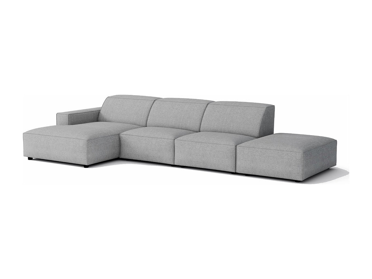 Canapé modulable gris tissu