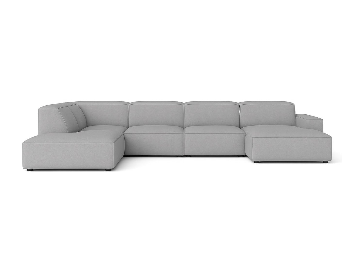 Canapé modulable gris tissu