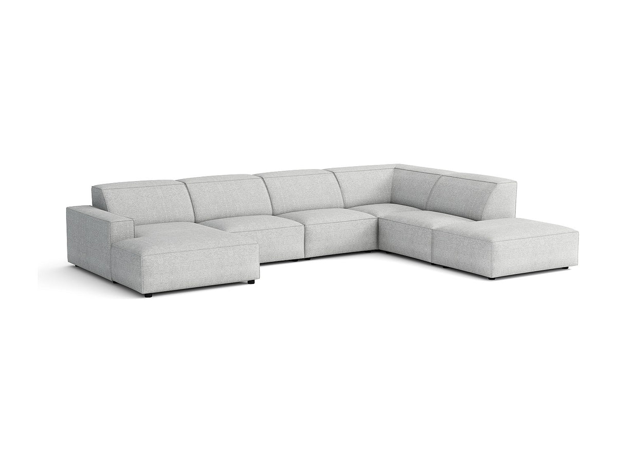 Canapé modulable gris tissu