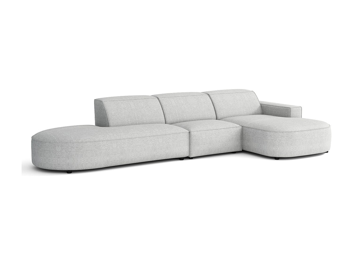 Angle pour canapé modulable gris tissu
