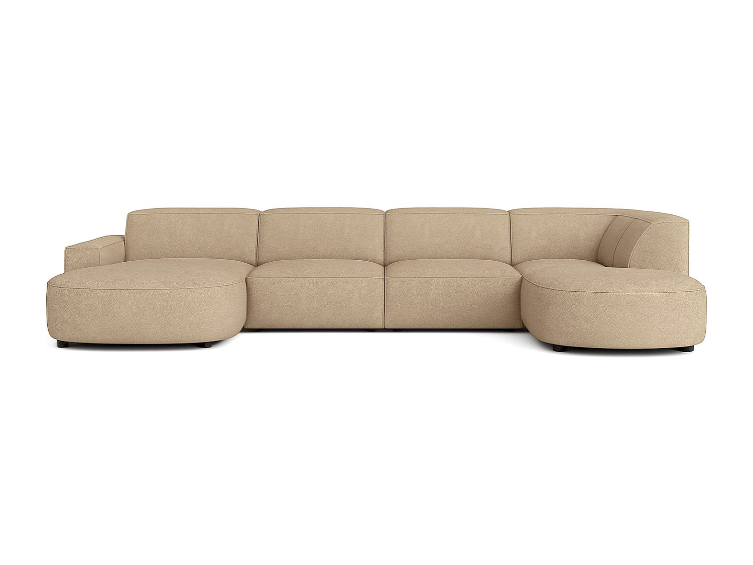 Angle pour canapé modulable marron tissu