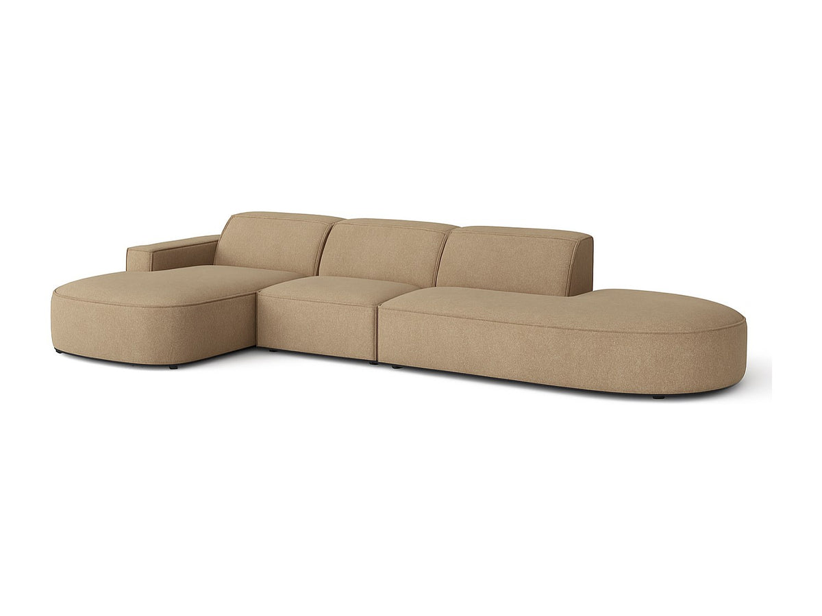 Angle pour canapé modulable marron tissu