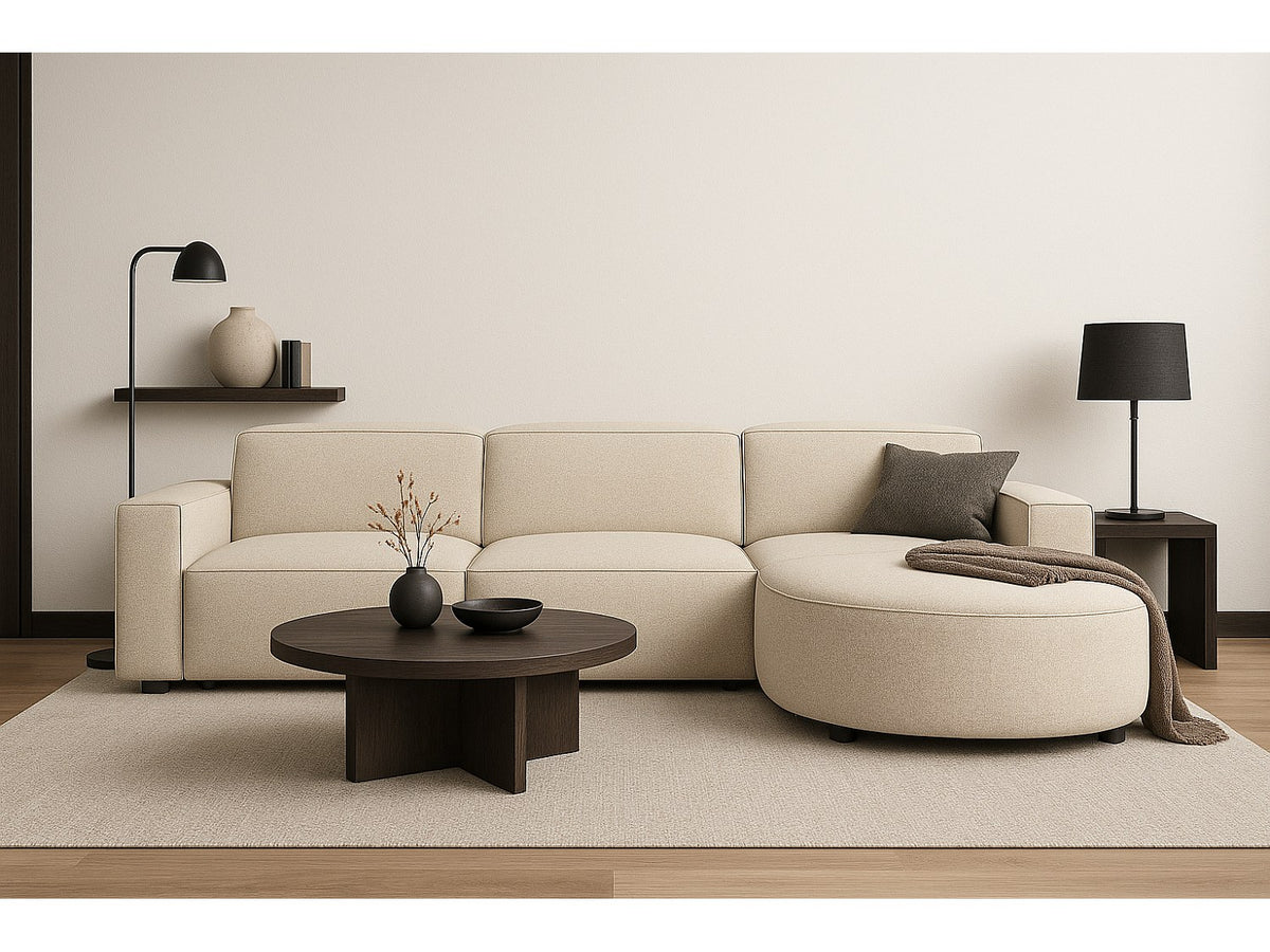 Canapé modulable beige tissu