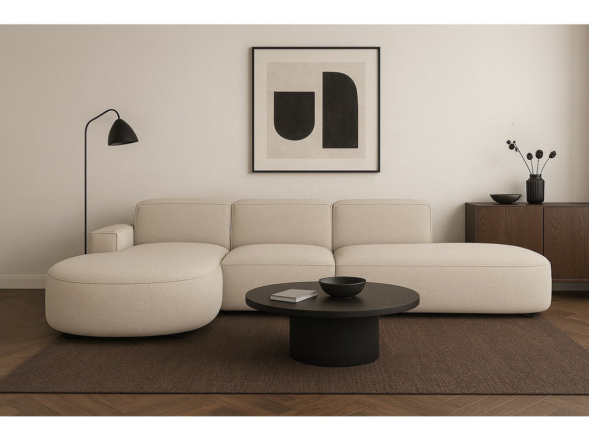 Angle pour canapé modulable beige tissu