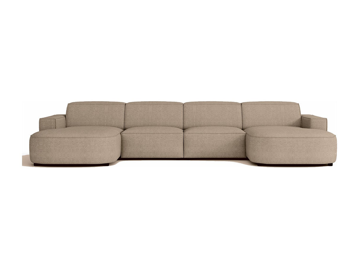 Canapé modulable beige tissu