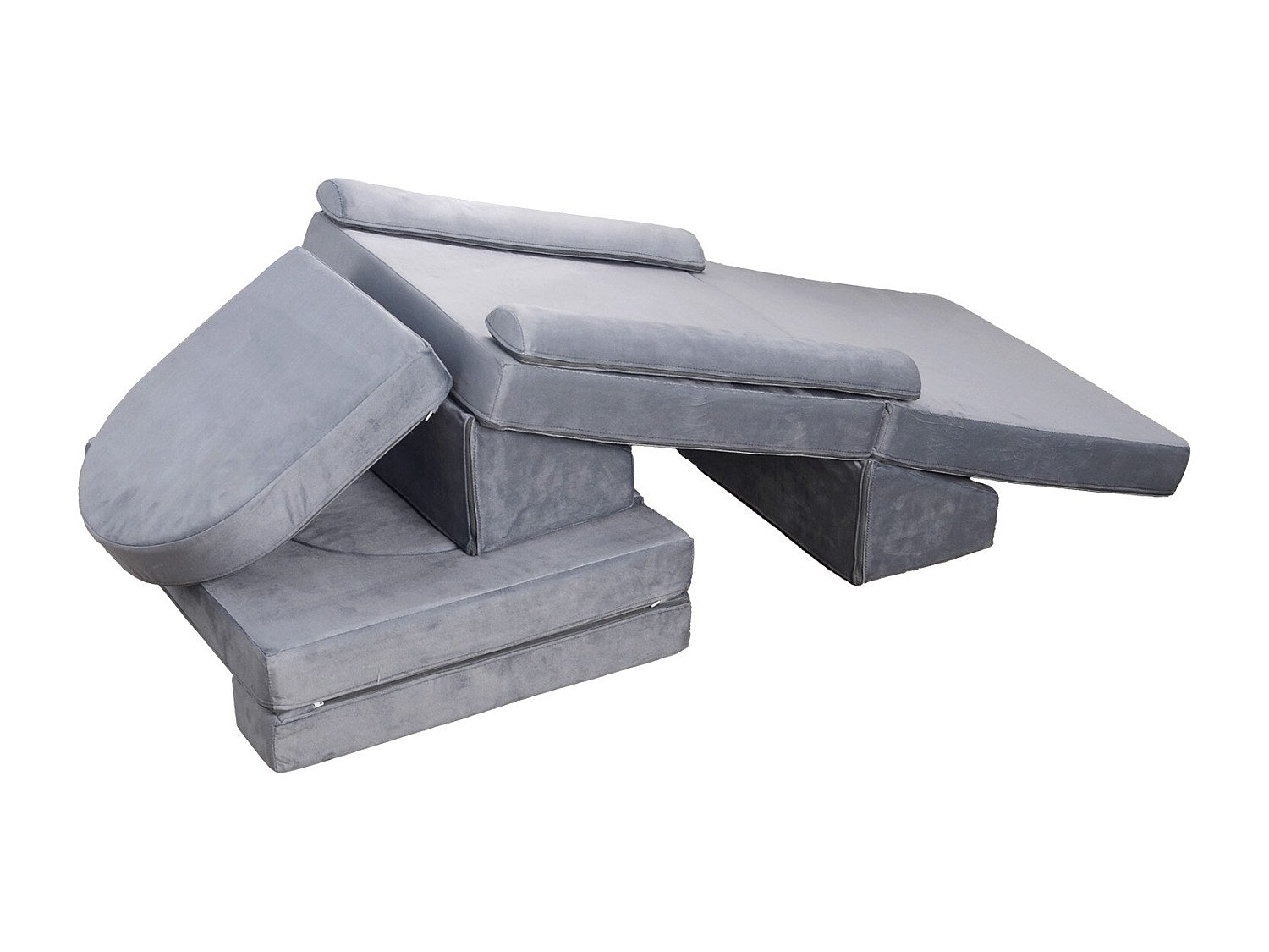 Canapé modulable convertible gris