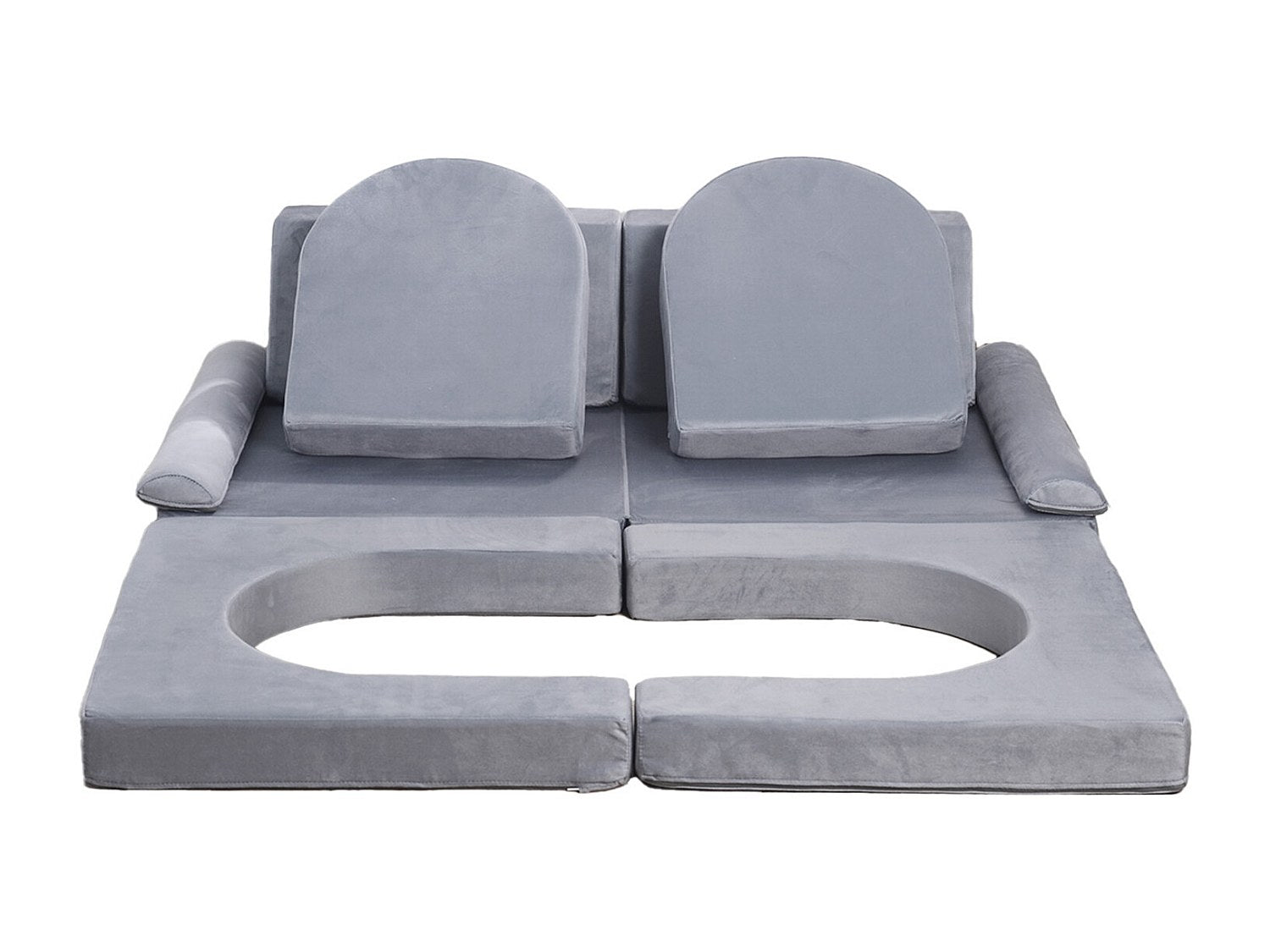 Canapé modulable convertible gris