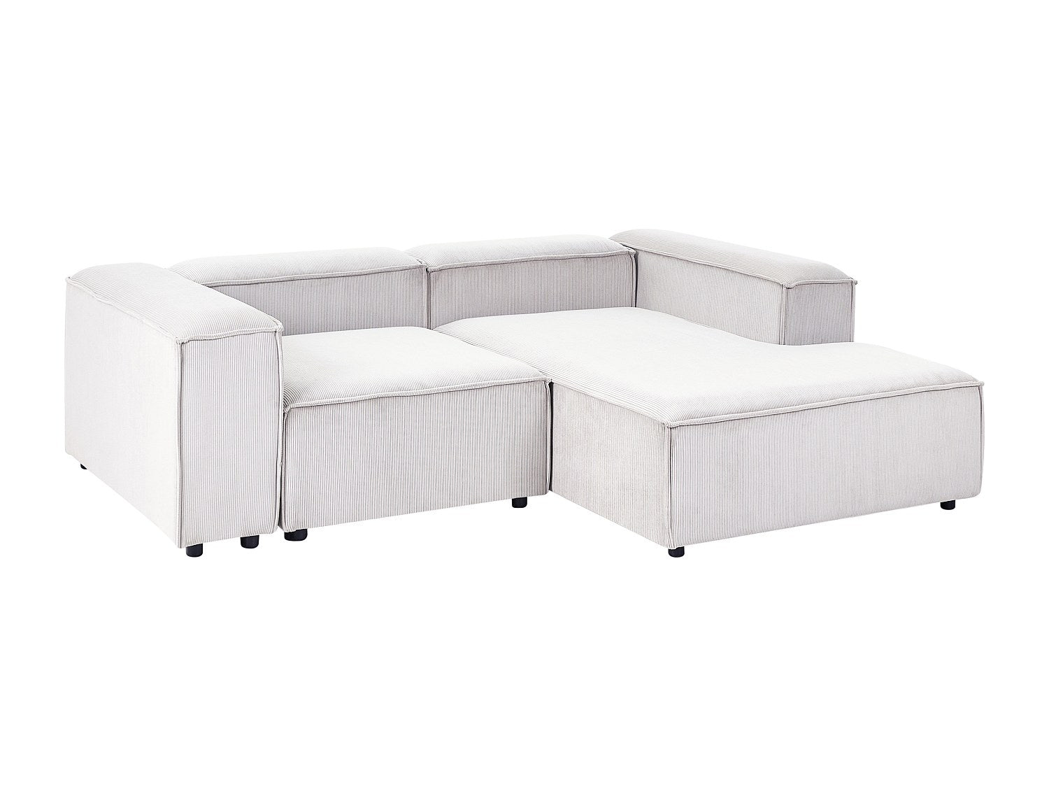 Angle pour canapé modulable 3 places blanc velours