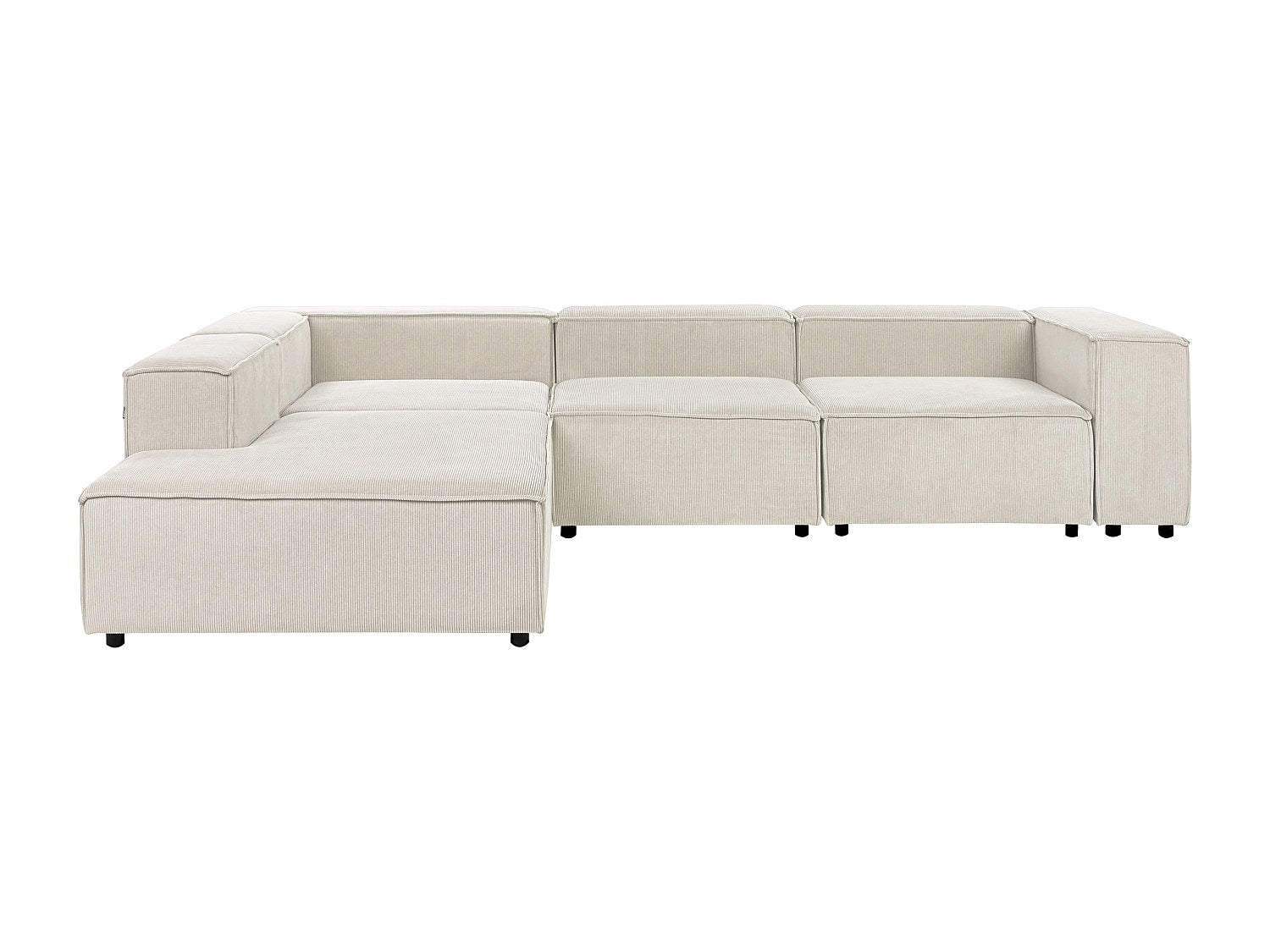 Canapé modulable 4 places blanc velours