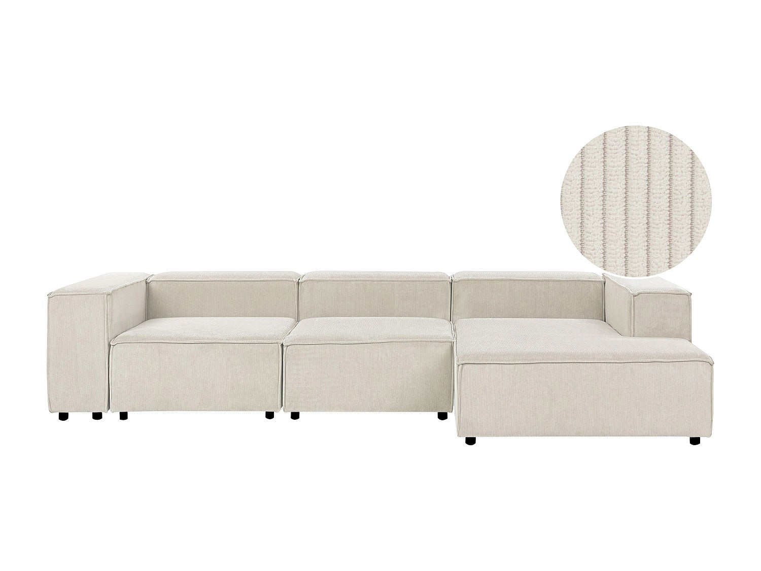 Canapé modulable 4 places blanc velours