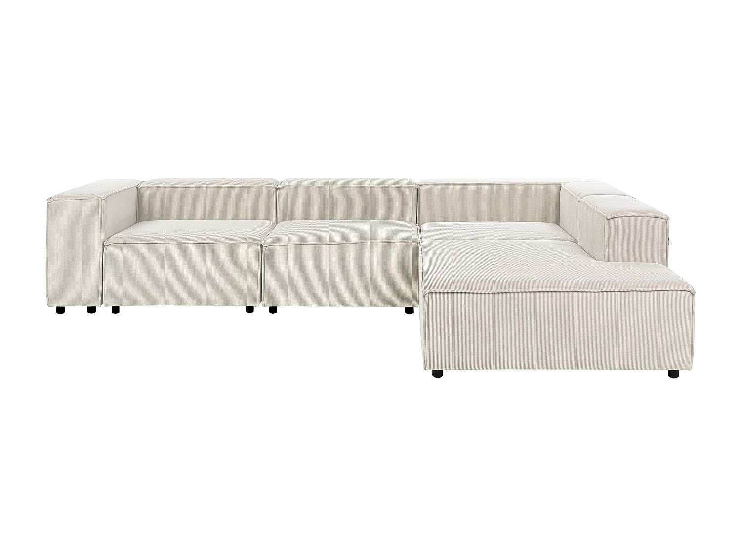 Canapé modulable 4 places blanc velours