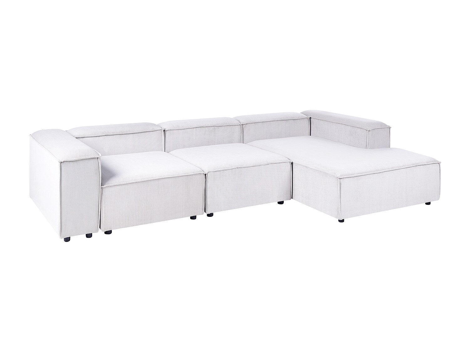Canapé modulable 4 places blanc velours