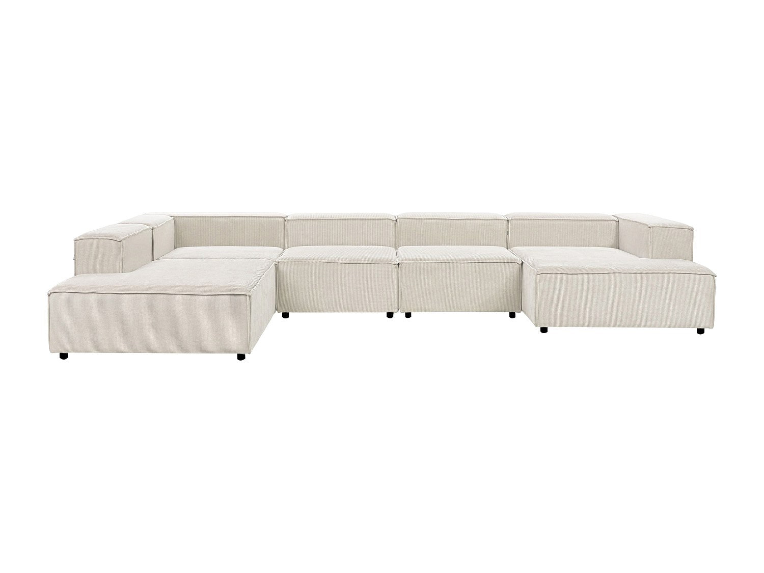 Angle pour canapé modulable 5 places blanc velours