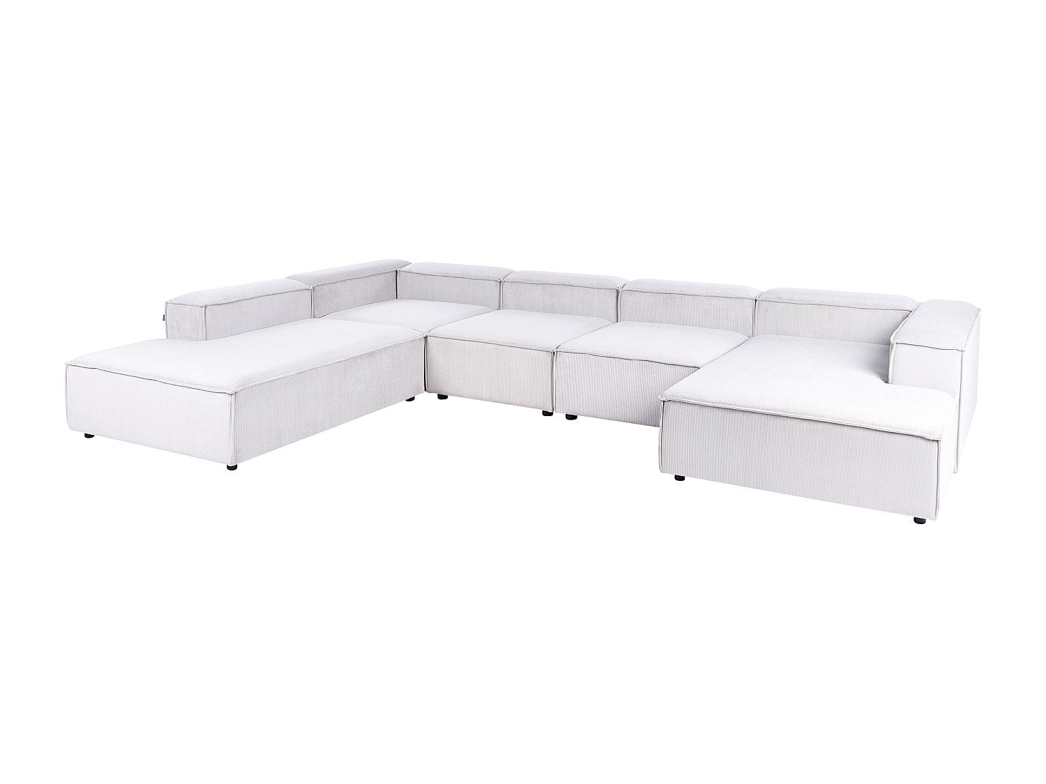 Angle pour canapé modulable 5 places blanc velours